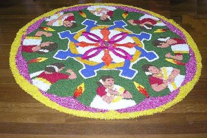 Onam Pookalam Flower Carpet